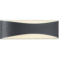 Netlighting Konda Modern Outdoor Flush Wall Lamp Anthracite 3000K IP65 UK Stock in Black