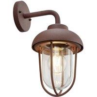 Netlighting Duero Vintage Outdoor Wall Lantern Rusty IP44 UK Stock in Brown