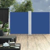 Berkfield Home Retractable Side Awning Blue 140x600 cm