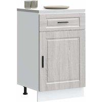 Berkfield Home Kitchen Base Cabinet Porto Grey Sonoma Engineered Wood