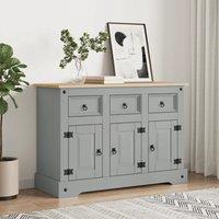 Berkfield Home Sideboard Corona Grey 112x43x78 cm Solid Wood Mexican Pine | Size: 112 x 43 x 78 cm