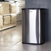 Charles Bentley 55L Touch Kitchen Bin Stainless Steel Rubbish Bin Waste Bin Slim in Silver