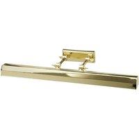 Netlighting Chawton 4 Light Large Picture Wall Light Brass E14 in Yellow
