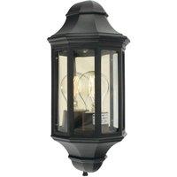 Netlighting Malaga Mini 1 Light Outdoor Wall Half Lantern Light Black IP44 E27
