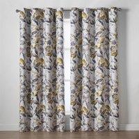 Alan Symonds Giverny Blockout Curtains Thermal Eyelet Header in Yellow | Size: 168 cm width x 183 cm drop