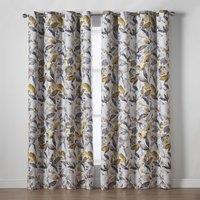 Alan Symonds Giverny Blockout Curtains Thermal Eyelet Header in Yellow | Size: 168 cm width x 229 cm drop