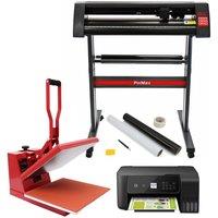 Monstershop PixMax 38cm Clam Heat Press, Vinyl Cutter, Printer, Weeding Pack