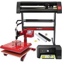 Monstershop PixMax 38cm Swing Heat Press, Vinyl Cutter, Printer, Weeding Pack