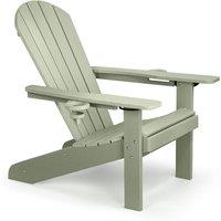 VonHaus Westport Reclining HDPE Adirondack Garden Chair in Light Green | Size: 1 Pack