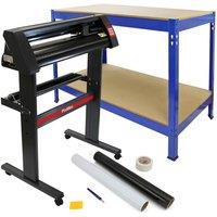 Monstershop 720mm Vinyl Cutter, Weeding Kit, Blue Q-rax Workbench bundle