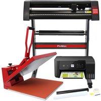 Monstershop PixMax 50cm Clam Heat Press, Vinyl Cutter, Printer, Weeding Pack