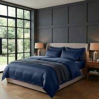 Bedable 100% Cotton Duvet Cover Set Sateen 460 Thread Count - Soft Bedding in Navy | Size: Single