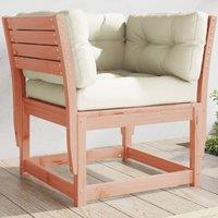 Berkfield Home Garden Sofa Armrest with Cushions Solid Wood Douglas in Brown