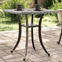 Berkfield Home Garden Table Bronze 53x53x53 cm Cast Aluminium in Brown | Size: 53 x 53 x 53 cm