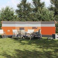 Berkfield Home Camping Windbreak Grey & Orange 510x153 cm Waterproof