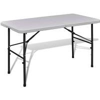 Berkfield Home Foldable Garden Table 122 cm HDPE White