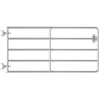 Berkfield Home 5 Bar Field Gate Steel (95-170)x90 cm Silver