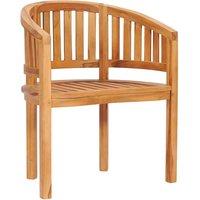 Berkfield Home Banana Chair Solid Teak Wood in Brown