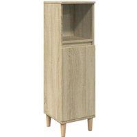 Berkfield Home Bathroom Cabinet Sonoma Oak 30x30x100 cm Engineered Wood in Light Oak | Size: 30 x 30 x 100 cm