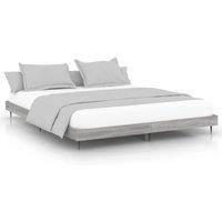Berkfield Home Bed Frame Grey Sonoma 200x200 cm Engineered Wood