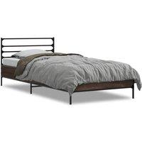 Berkfield Home Bed Frame without Mattress Brown Oak 100x200 cm