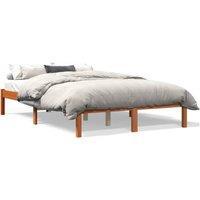 Berkfield Home Bed Frame without Mattress Wax Brown 140x200 cm Solid Wood Pine