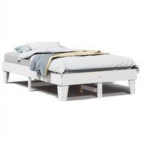 Berkfield Home Bed Frame Frame White 120x190 cm Small Double Solid Wood Pine