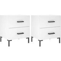 Berkfield Home Bedside Cabinets 2 pcs White 40x35x47.5 cm Engineered Wood