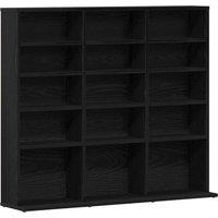 Berkfield Home CD Cabinet Black Oak 100x23x89.5 cm Engineered Wood