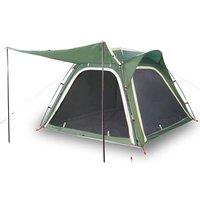 Berkfield Home Camping Tent 4-Person Green Quick Release Waterproof