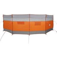 Berkfield Home Camping Windbreak Grey & Orange 510x153 cm Waterproof