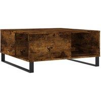 Berkfield Home Coffee Table Smoked Oak 80x80x36.5 cm Engineered Wood in Brown