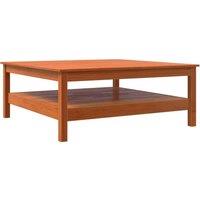 Berkfield Home Coffee Table Wax Brown 100x100x40 cm Solid Wood Pine | Size: 100 x 100 x 40 cm