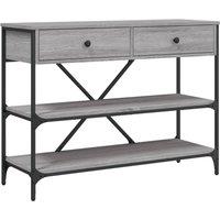Berkfield Home Console Table with Drawers & Shelves Grey Sonoma Engineered Wood