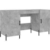 Berkfield Home Desk Concrete Grey 140x50x75 cm Engineered Wood | Size: 140 x 50 x 75 cm