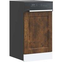 Berkfield Home Dishwasher Panel Porto Smoked Oak 45x1, 5x67 cm Engineered Wood in Brown