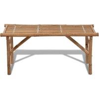 Berkfield Home Folding Garden Bench 118 cm Bamboo in Brown