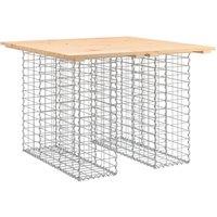 Berkfield Home Garden Bench Gabion Design 100x102x72 cm Solid Wood Pine in Brown | Size: 100 x 102 x 72 cm
