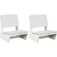 Berkfield Home Garden Chairs 2 pcs White 60x64x70.5 cm Solid Wood Pine