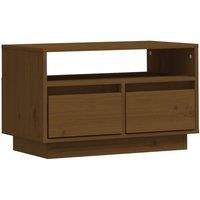 Berkfield Home TV Cabinet Honey Brown 60x35x37 cm Solid Wood Pine | Size: 60 x 35 x 37 cm