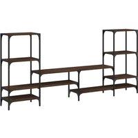 Berkfield Home TV Cabinet Brown Oak 206.5x28.5x95 cm Engineered Wood
