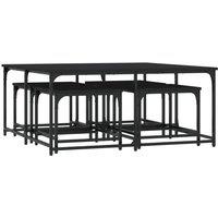 Berkfield Home Nesting Coffee Tables 5 pcs Black Engineered Wood