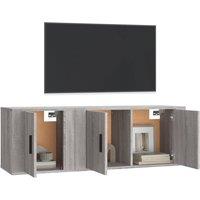 Berkfield Home Classic 2 Piece TV Cabinet Set Grey Sonoma Engineered Wood