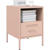 Berkfield Home Sturdy Bedside Cabinets 2 pcs Pink 36x39x50.5 cm Steel