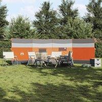 Berkfield Home Comfortable Camping Windbreak Grey & Orange 510x153 cm Waterproof