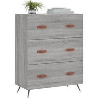 Berkfield Home Classic Chest of Drawers Grey Sonoma 69.5x34x90 cm Engineered Wood
