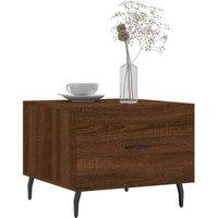 Berkfield Home Decorative Coffee Table Brown Oak 50x50x40 cm Engineered Wood | Size: 50 x 50 x 40 cm