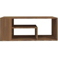 Berkfield Home Modern Coffee Table Brown Oak 100x50x40 cm Engineered Wood | Size: 100 x 50 x 40 cm