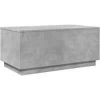 Berkfield Home Modern Coffee Table with LED Lights Concrete Grey 90x50x40 cm | Size: 90 x 50 x 40 cm