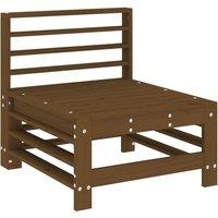 Berkfield Home Beautiful Garden Middle Sofas 2 pcs Honey Brown Solid Wood Pine